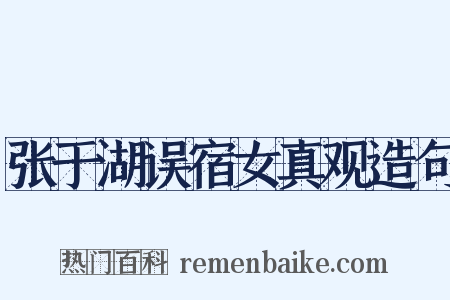 张于湖误宿女真观造句是什么意思的图片